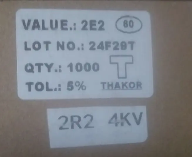 WWFR 2W 2R2 5% 4KVA-THAKOR
